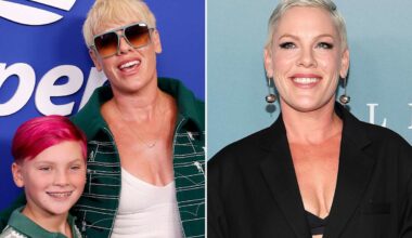 Pink and Son Jameson, 9, Match in Green as They Make Rare Red Carpet Appearance at the 2026 US Open