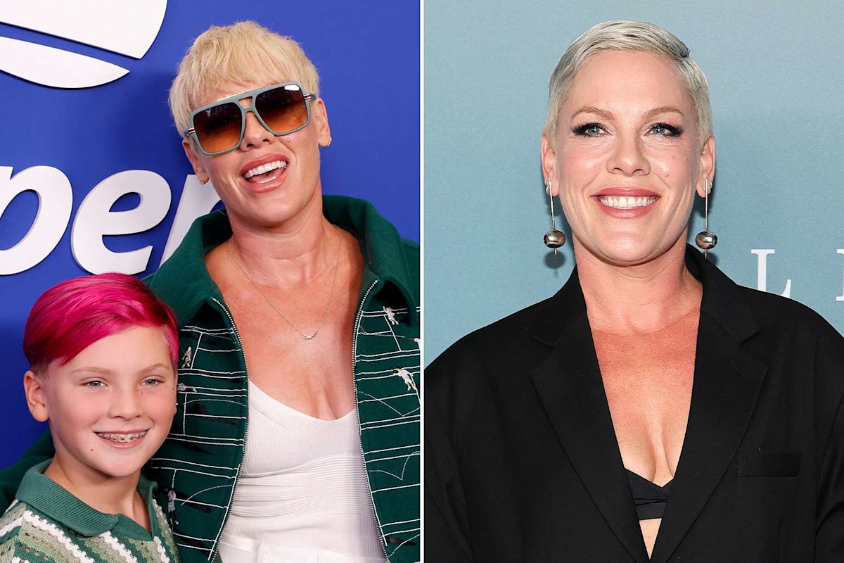 Pink and Son Jameson, 9, Match in Green as They Make Rare Red Carpet Appearance at the 2026 US Open