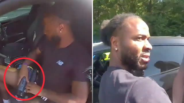 Raheem Sterling filmed in Lamborghini with nitrous oxide canisters on lap during dangerous driving arrest - Yahoo