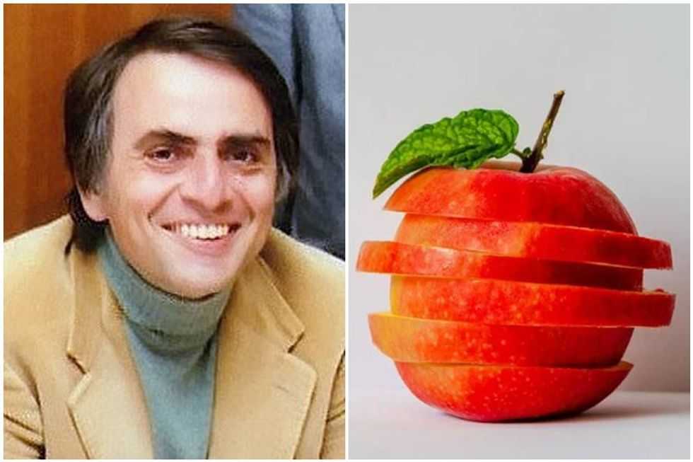 46 years ago, Carl Sagan beautifully explained the fourth dimension using a sliced apple