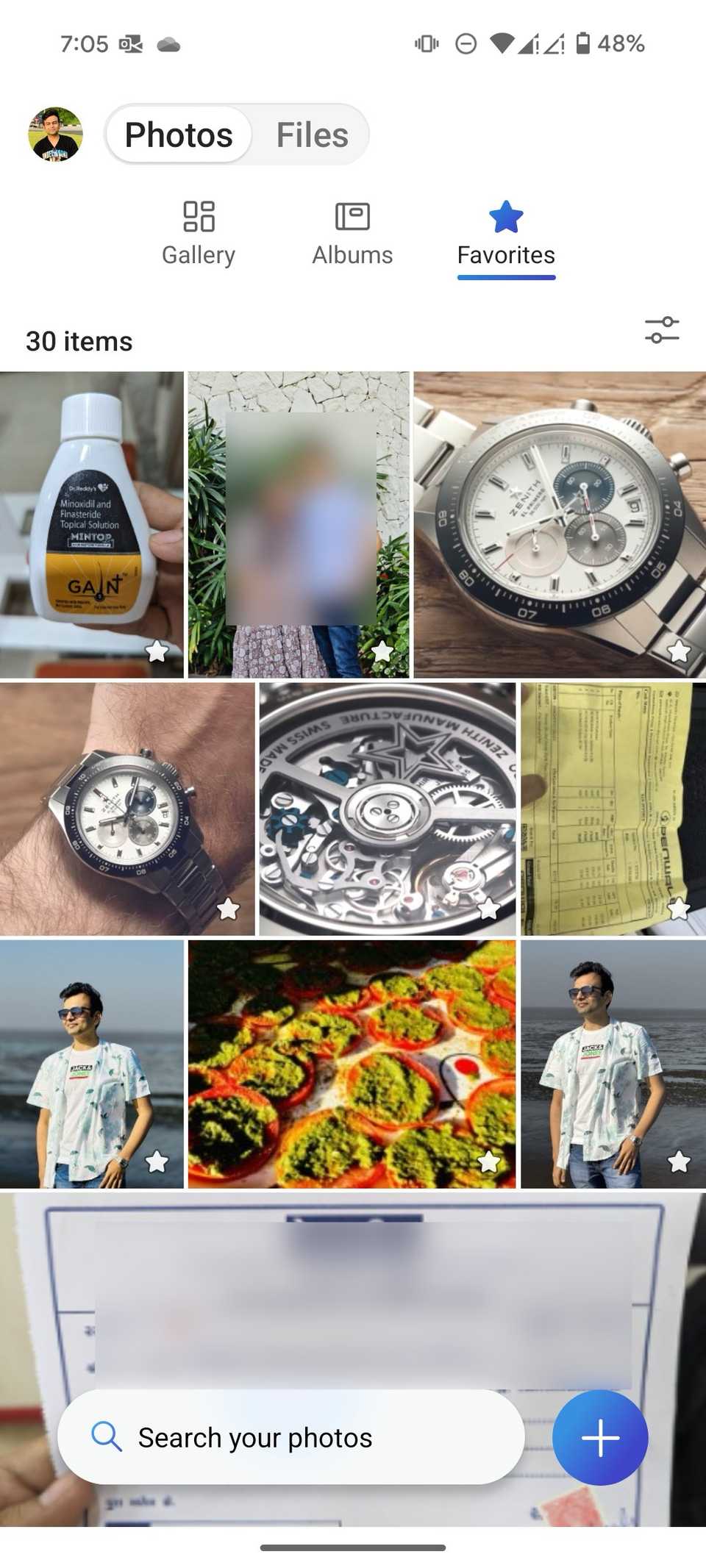 Mark favorite photos in OneDrive