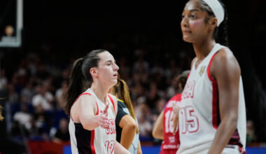 Caitlin Clark calls out reporter over Angel Reese question after Team USA gold