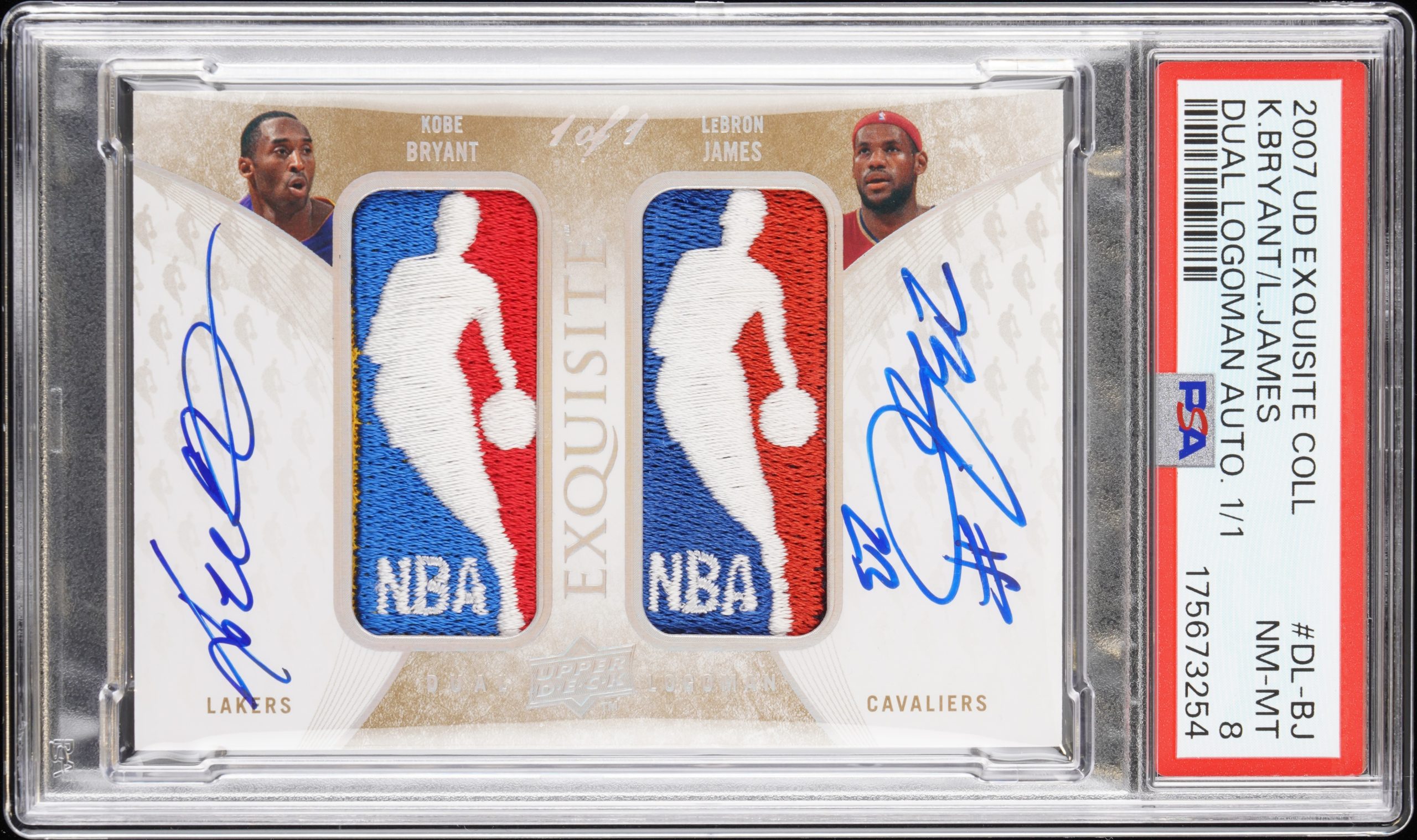 Kobe Bryant and LeBron James Upper Deck Exquisite 1/1