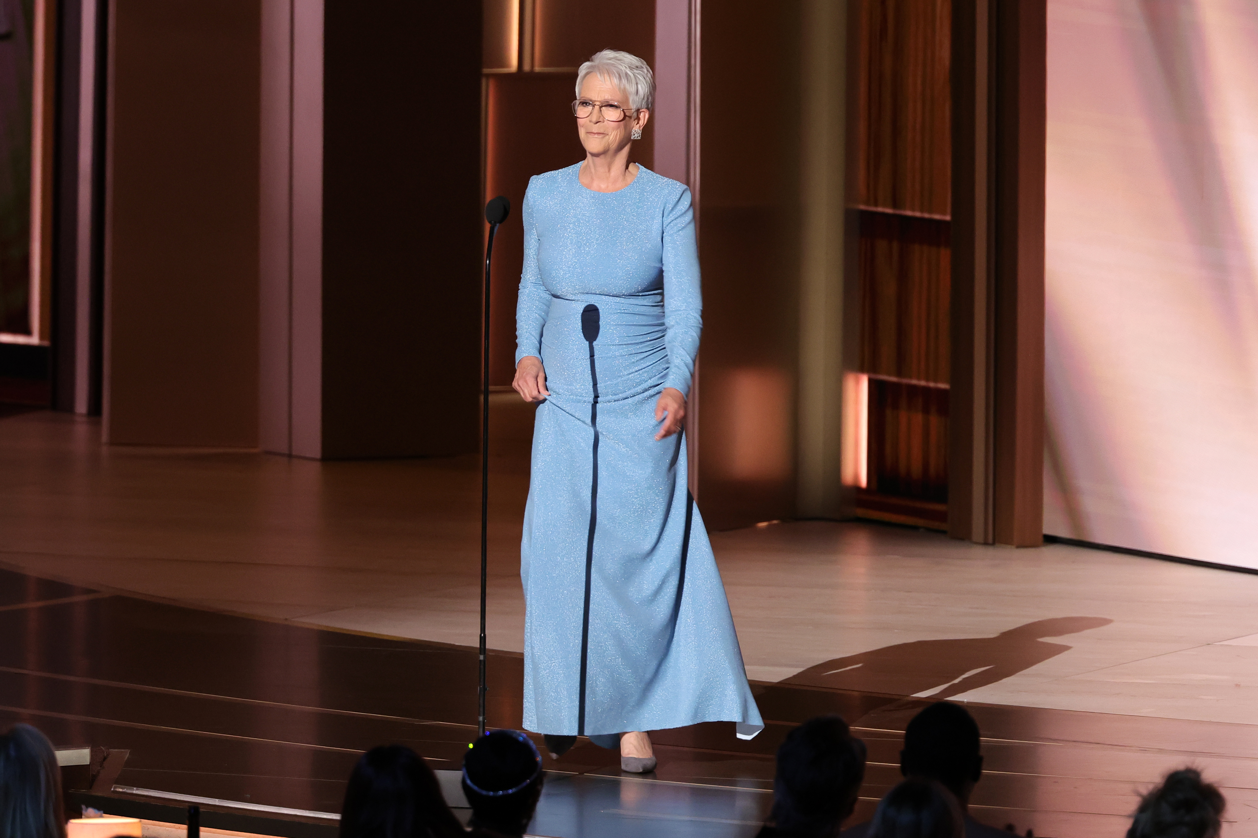 Jamie Lee Curtis speaks onstage during the 78th Primetime Emmy Awards.
