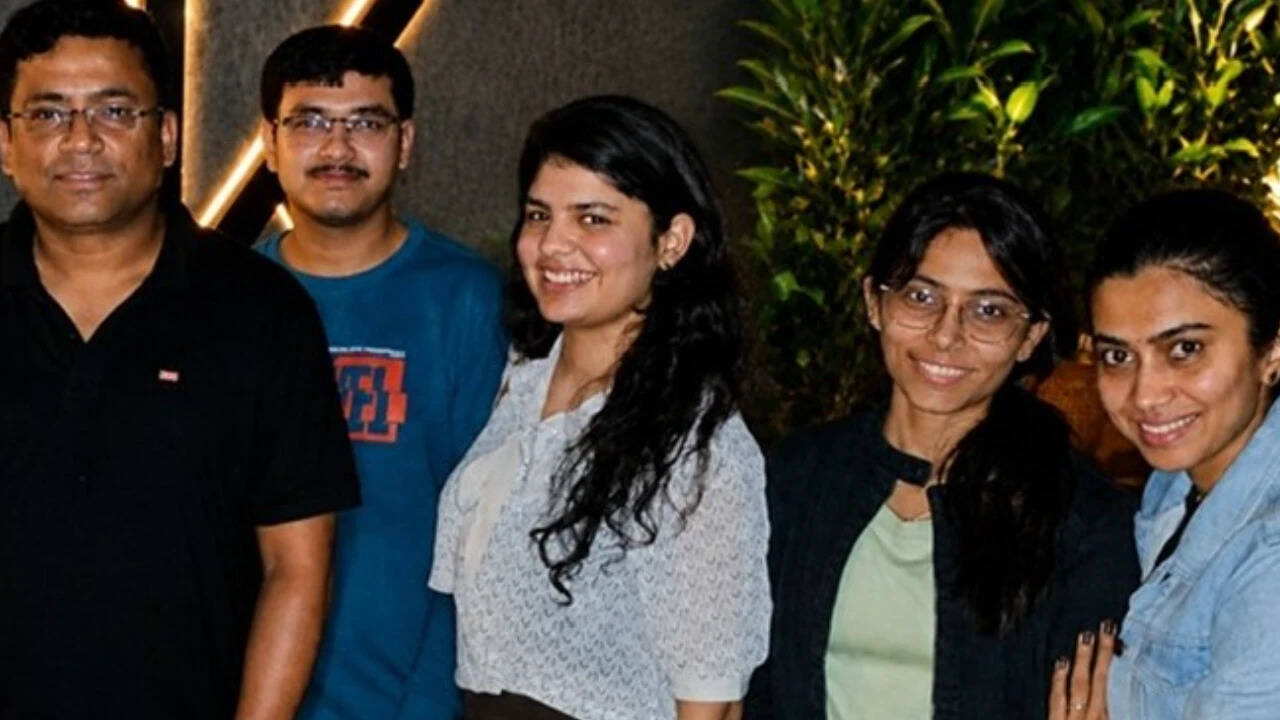 (Left-to-right) JNCASR team, Prof Bivas Saha, Sourav Rudra, Diksha Dadhich, Renuka Karanje and Dheemahi Rao JNCASR TEAM