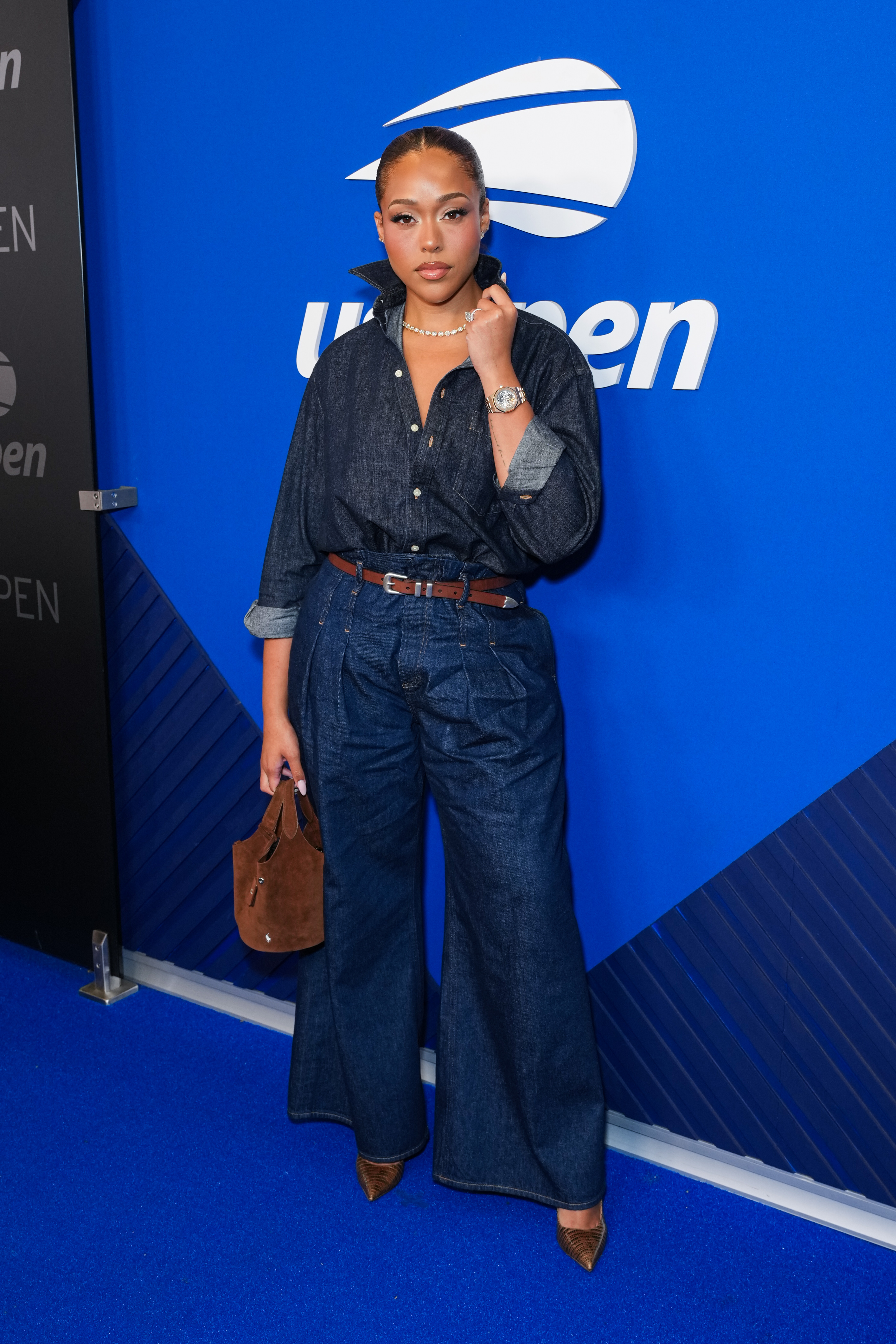 Jordyn Woods attends the US Open Men's Singles Championship Match.