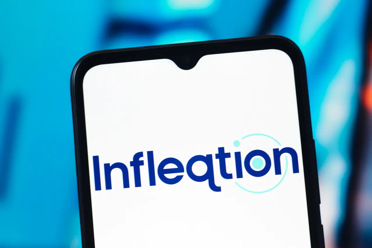 In this photo illustration, the Infleqtion logo is seen displayed on a smartphone screen. (Photo Illustration by Thomas Fuller/SOPA Images/LightRocket via Getty Images)