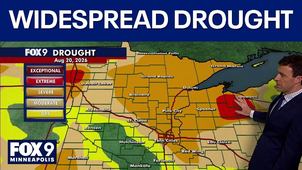 Severe drought conditions in Twin Cities, northern MN