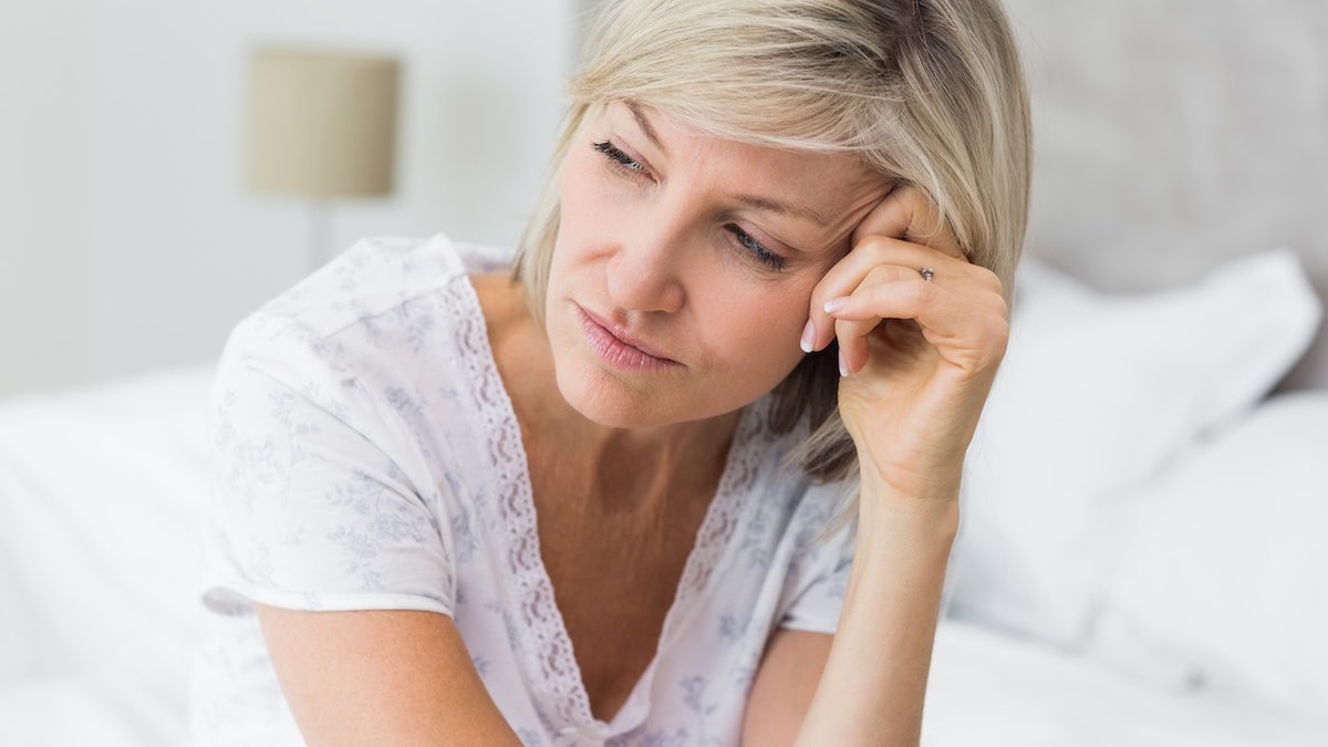 Mature woman worried