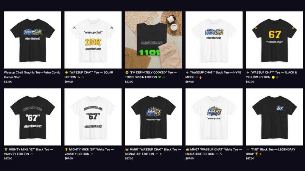mighty mike plays merch