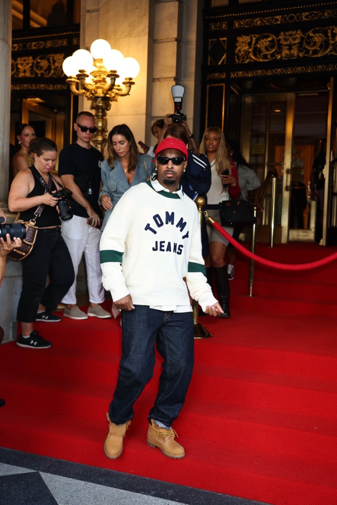 21 Savage spotted at the Tommy Hilfiger Fashion Show in NYC.