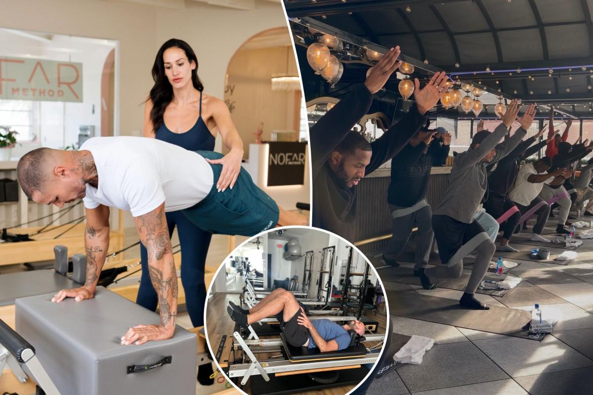 Guys are joining men-only Pilates classes