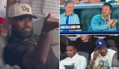 LeBron James, Jessica Alba lead star-studded crowd at Monday Night Football