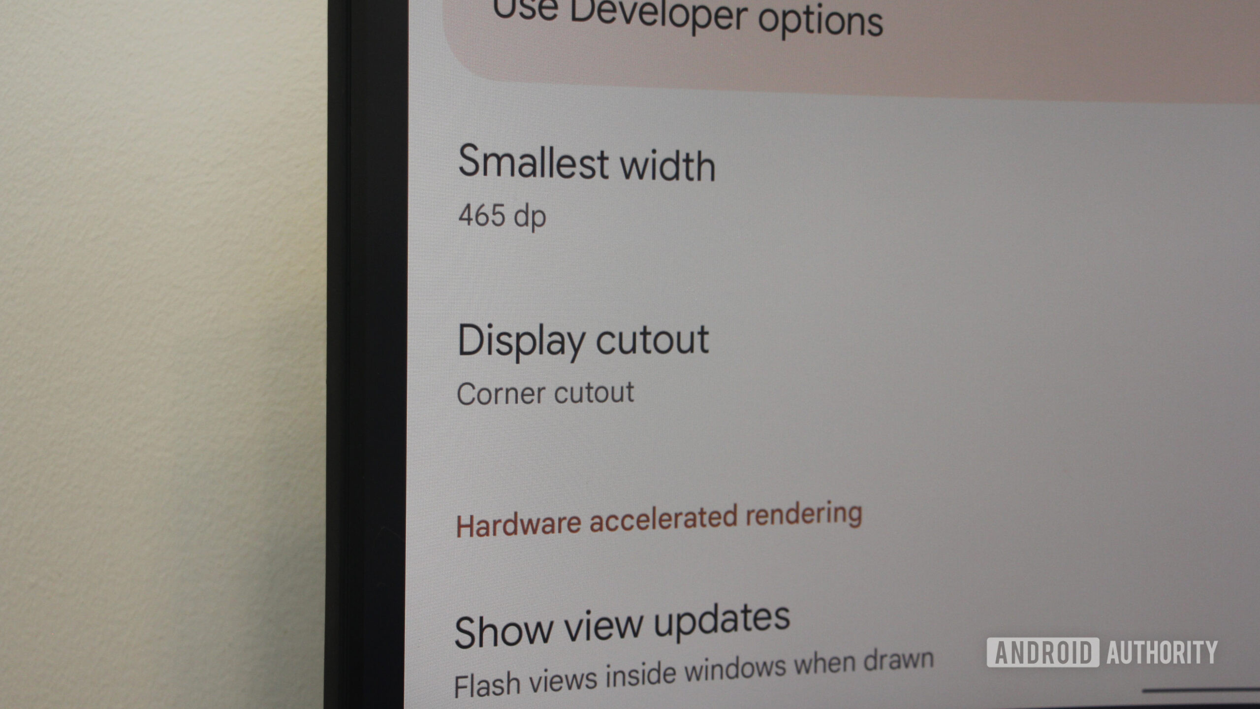 Pixel 3 XL media hub settings.