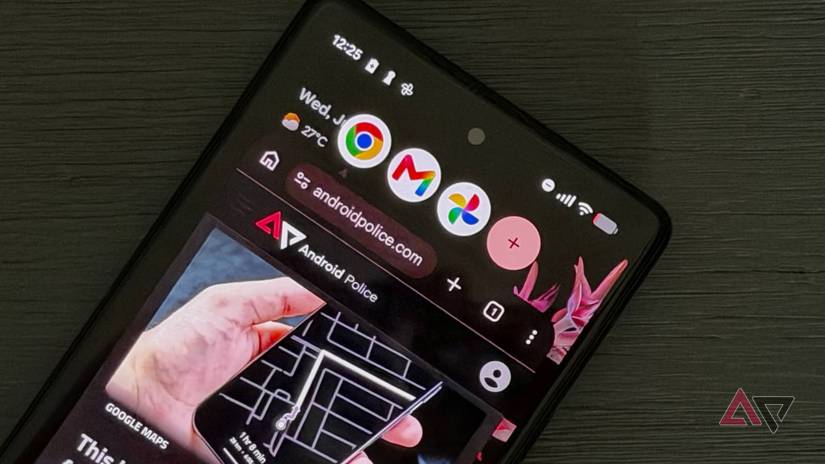 A Google Pixel 6 laying on a table showing app bubbles in Android 17.
