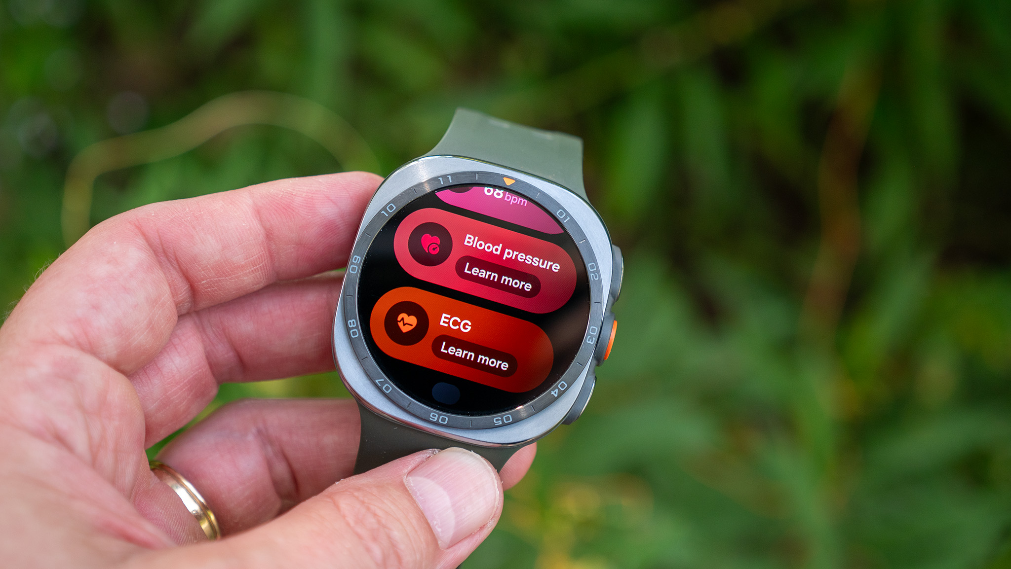 Samsung heart health features on a Samsung Galaxy Watch Ultra 2