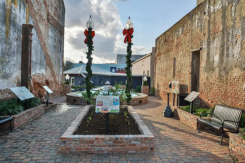 Toubin Park in downtown Brenham, Texas.