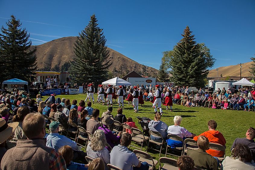 Performers at a community festival in Hailey, Idaho.