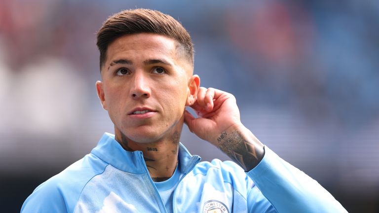 Enzo Fernandez made his debut at the Etihad, following a £125m move from Chelsea on deadline day