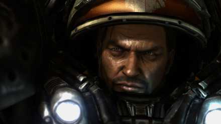 Jim Raynor from the StarCraft games in his space marine armor