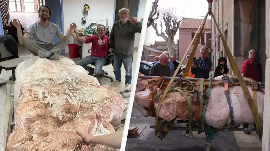 Ancient stone excavation discovery at archaeological site in Mediterranean region.