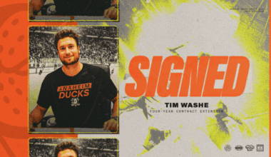 Ducks Sign Washe to Four-Year Extension