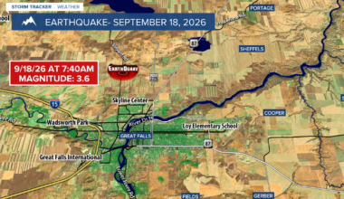 Another earthquake near Great Falls; first one since February