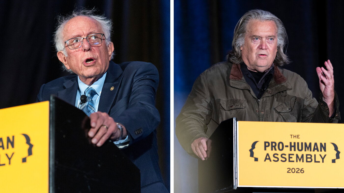 Bernie Sanders and Steve Bannon call for curbs on AI : NPR