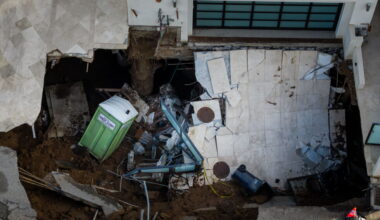Driveway of Malibu mansion owned by Nicolas Cage collapses into sinkhole