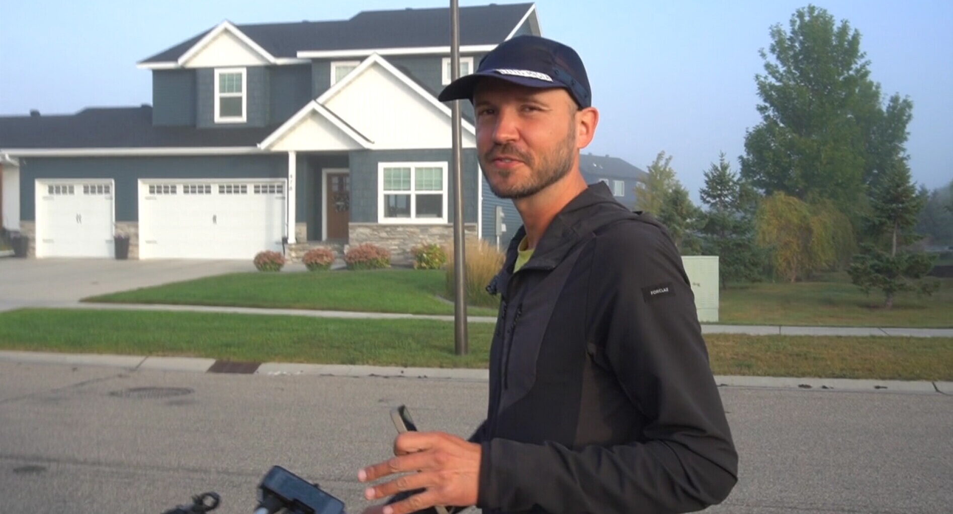 Latvian hiker, walking around the world for mental health, swings through Moorhead - InForum