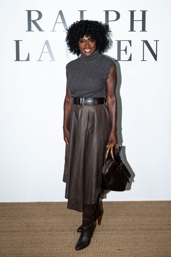 Viola Davis smiling at the Ralph Lauren Spring 2027 Runway Show.