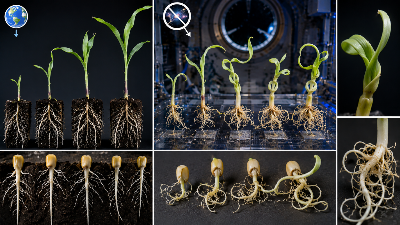 Image AI generated What happened to corn seeds in space without gravity