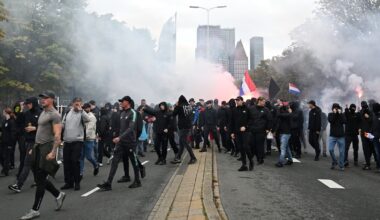 Dutch riot police break up far-right protest in The Hague after violence erupts