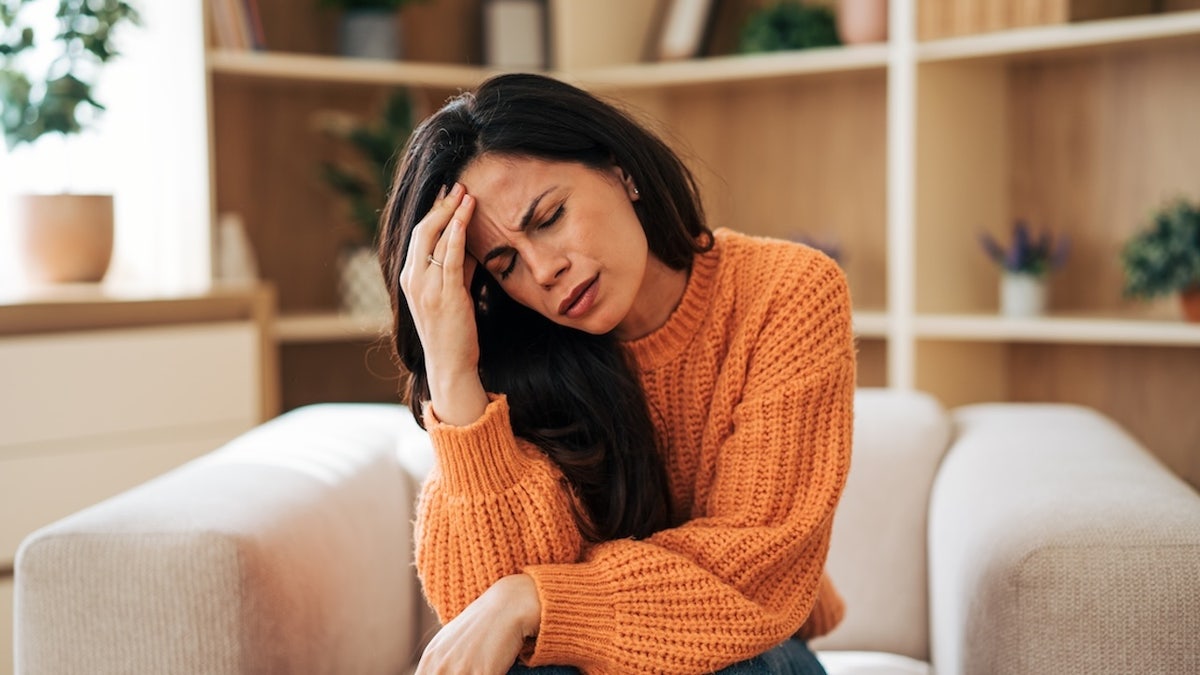 Woman with severe headache