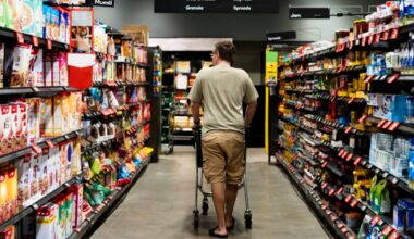 New ABS figures show Aussies are filling their trolleys, and stomachs, with junk food such as sausages, biscuits and chocolate