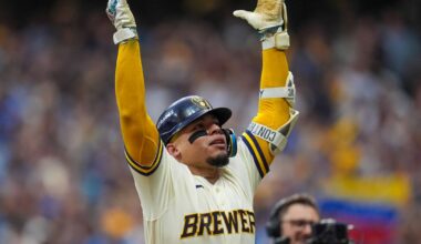 William Contreras is becoming a swaggy postseason star for the Brewers with his slow home run trots :: WRAL.com