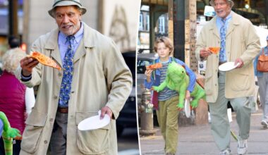 Dwayne Johnson looks unrecognizable as elderly man on 'Lizard Music' set