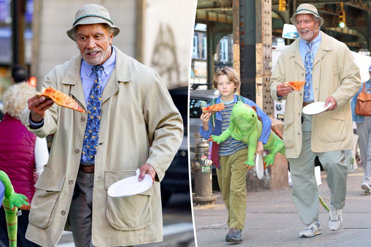 Dwayne Johnson looks unrecognizable as elderly man on 'Lizard Music' set