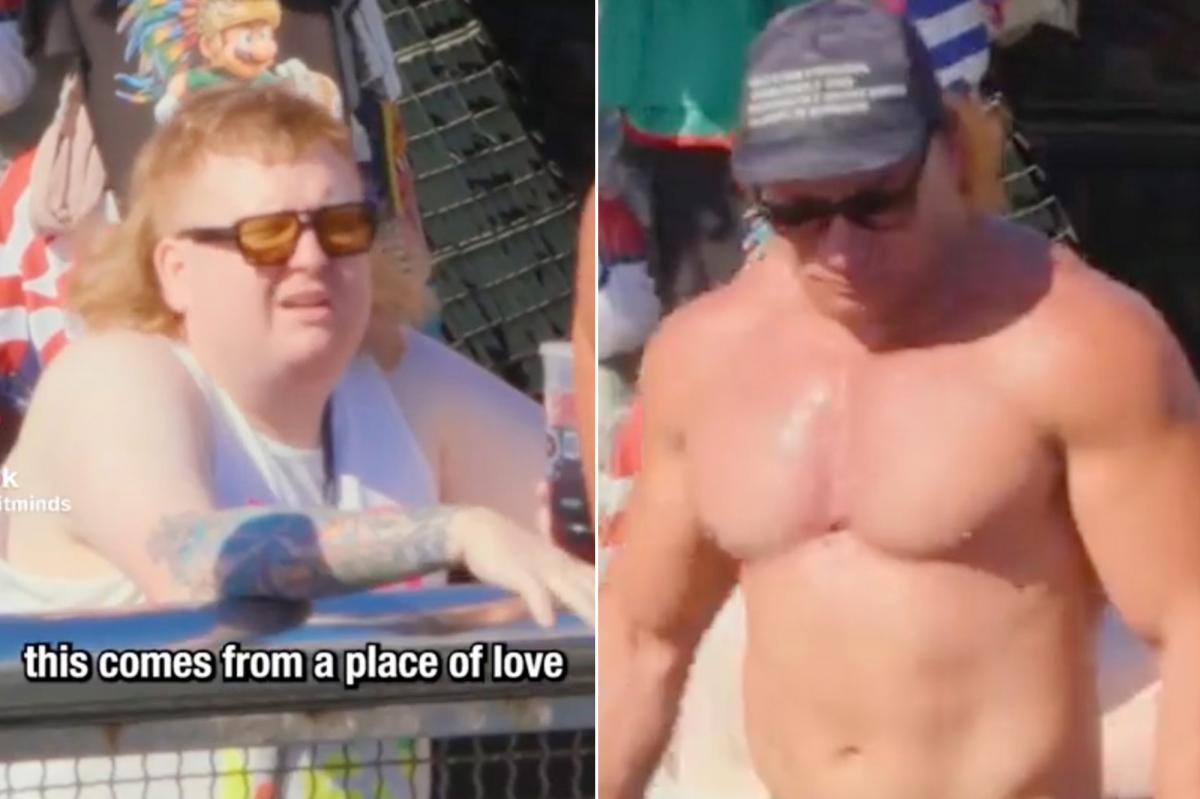 Random man with soda hilariously corrects Muscle Beach bodybuilder’s form