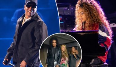 Blue Ivy joins dad Jay-Z onstage in LA in front of reunited Destiny's Child