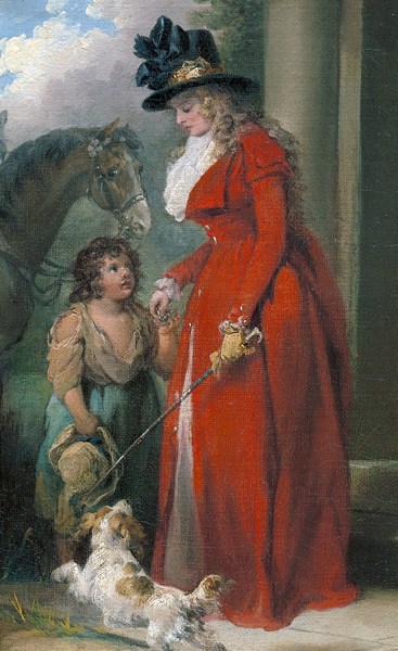 1790 - The Squire's Door by George Morland at the Yale Center for British Art