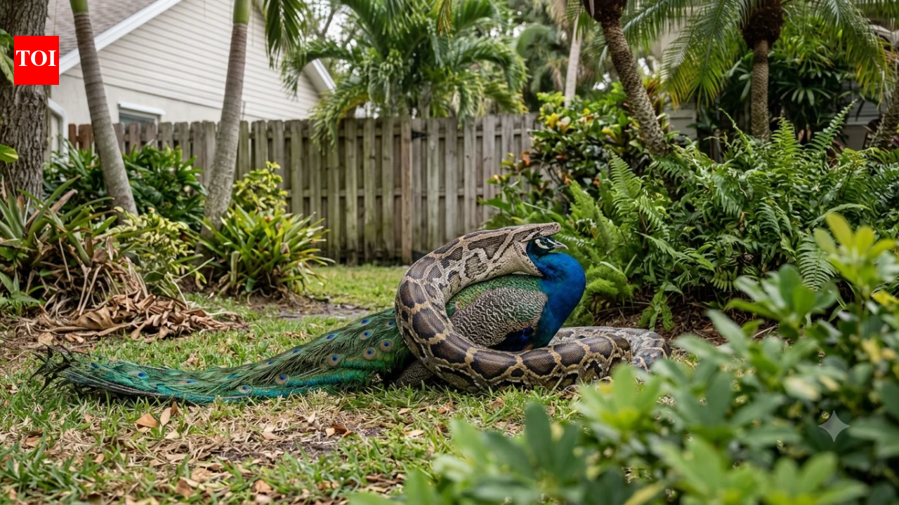 Burmese python swallows a pet peacock in Florida: 7 unusual animals pythons have eaten, from alligators and deer to porcupines and even other snakes