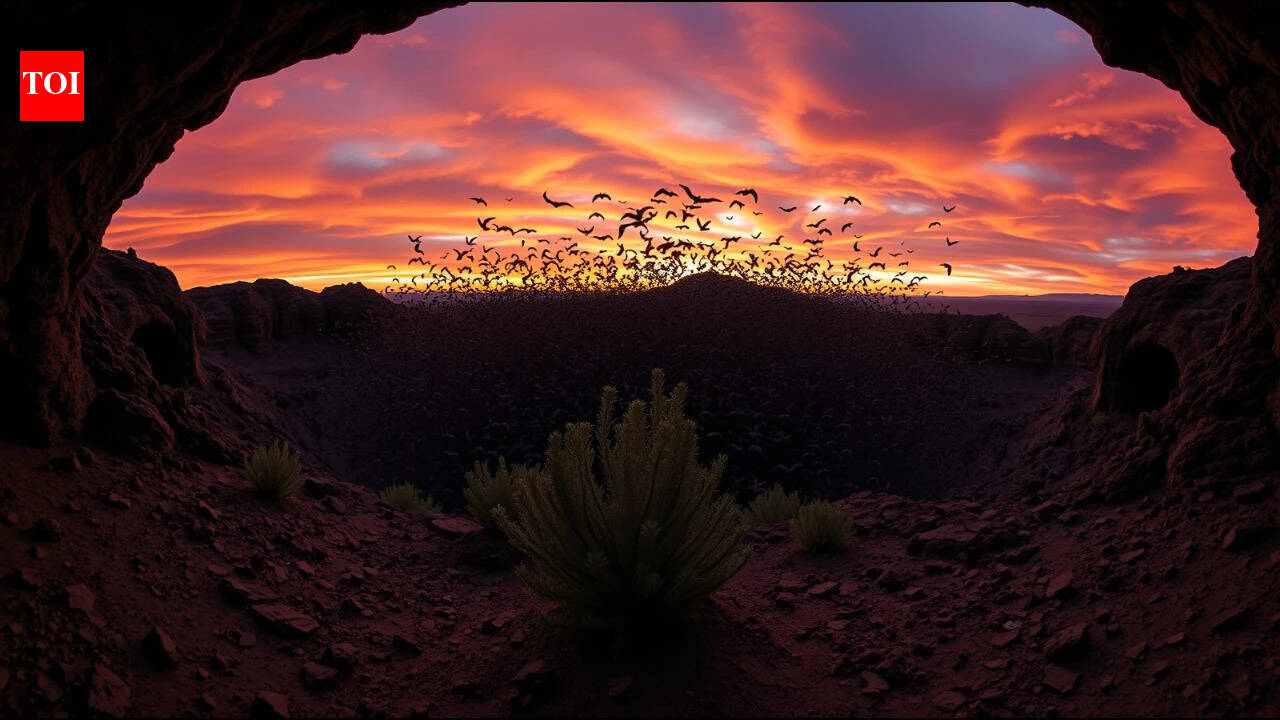 More than 1 million bats emerge from CNN founder Ted Turner's New Mexico ranch; ancient lava tubes shelter one of North America's largest bat populations | World News