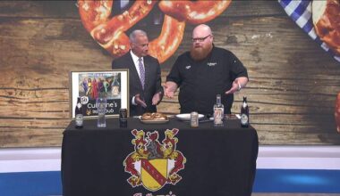 Tasting a sample of Culhane’s Oktoberfest celebrations