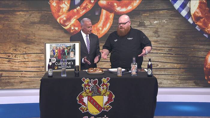 Tasting a sample of Culhane’s Oktoberfest celebrations