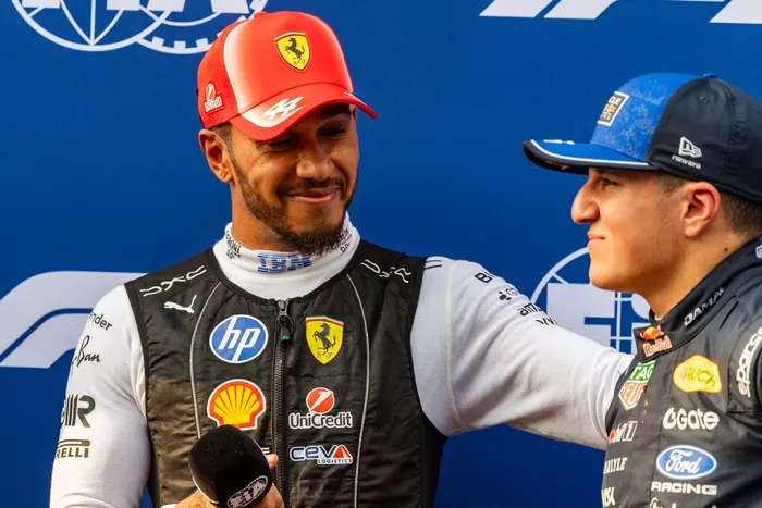 Lewis Hamilton, Ferrari, Isack Hadjar, Red Bull Racing