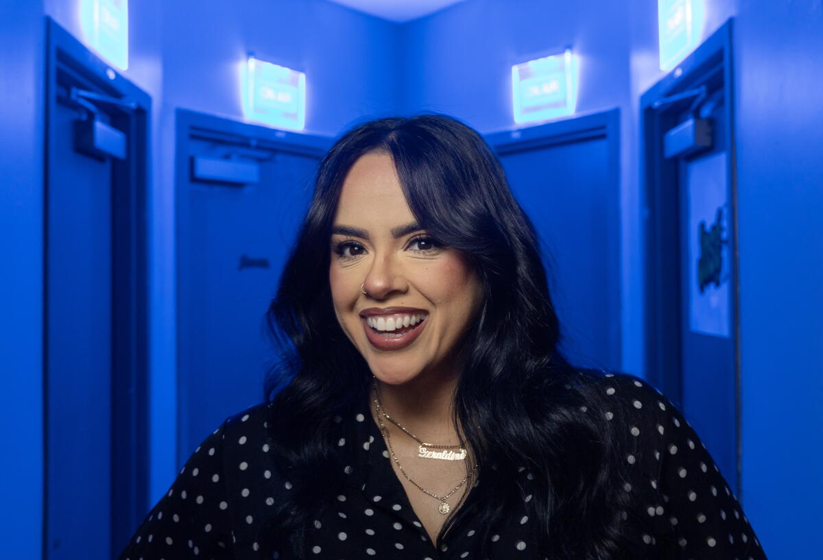 Guzman in the radio studio. 