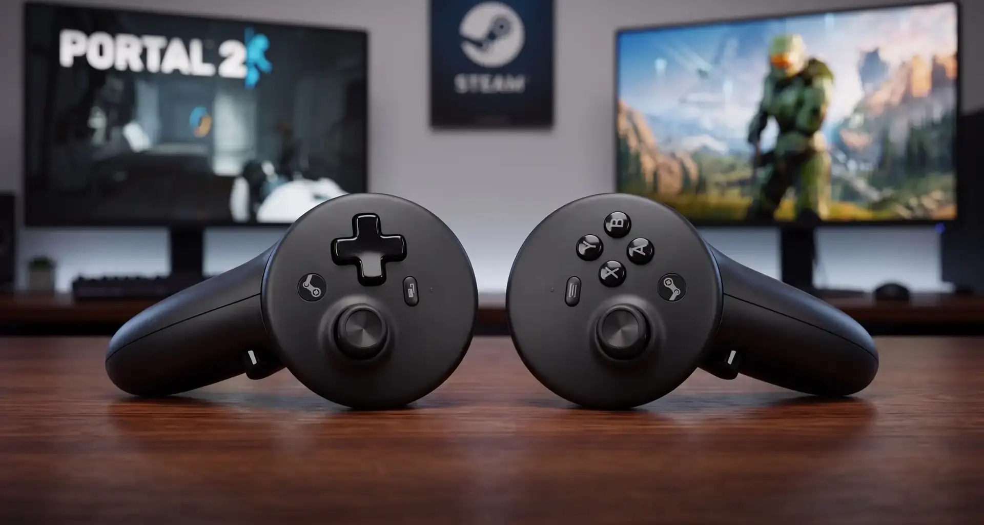 Separate Steam Frame controllers were benchmarked in Portal 2 and Halo Infinite without VR