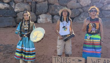 Members of Shivwits Band of Paiute protest golf course on native land during PGA Tour