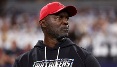 Buccaneers coach Todd Bowles suffers health scare after taking helmet to the stomach during celebration